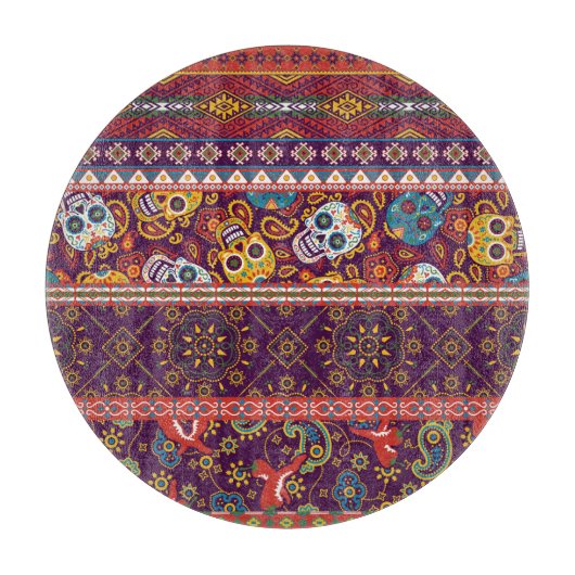 Mexicaanse patchwork: traditioneel  design. snijplank (Voorkant)