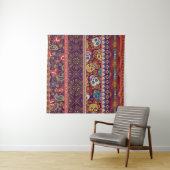 Mexicaanse patchwork: traditioneel design. wandkleed (In Situ (horizontaal))