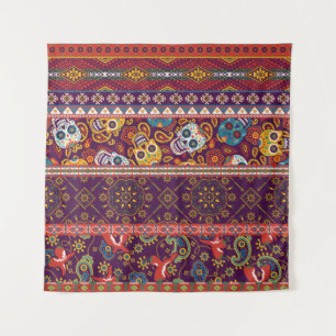 Mexicaanse patchwork: traditioneel design. wandkleed