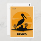 Mexicaanse Pelican Travel Briefkaart (Voorkant / Achterkant)