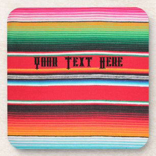 Mexicaanse poncho deken aangepaste tekst bier onderzetter