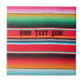 Mexicaanse poncho deken aangepaste tekst Keramisch Tegeltje (Voorkant)