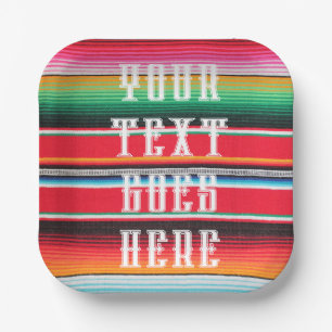 Mexicaanse poncho deken cinco de mayo papieren bordje
