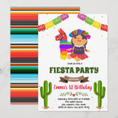 Mexicaanse pop verjaardagsuitnodiging kaart (Voorkant / Achterkant)