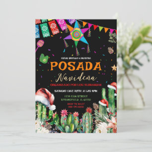 Mexicaanse Posada Navidena Fiesta Cactus Kerstmis Kaart
