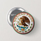 Mexicaanse Pride (Eagle van Mexicaanse vlag) Ronde Button 5,7 Cm (Voorkant /achterkant)