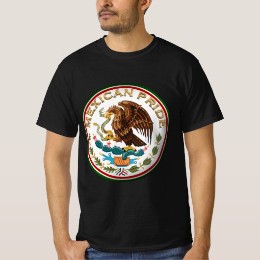 Mexicaanse Pride (Eagle van Mexicaanse vlag) T-shirt (Voorkant)