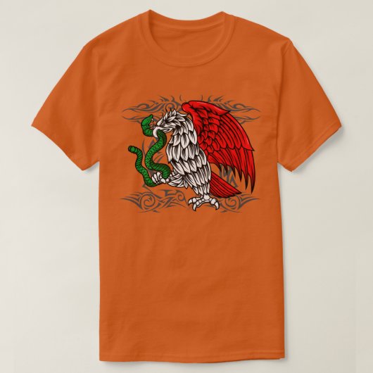 Mexicaanse Pride Mexicaanse Wapens Mexico Vlag Tri T-shirt (Design voorkant)