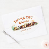 Mexicaanse quinceanera verjaardag dank u ovale sticker (Envelop)