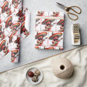 Mexicaanse Red Chili Pepper gitarist Cadeaupapier