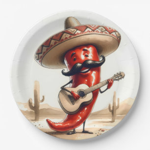 Mexicaanse Red Chili Pepper gitarist Papieren Bordje