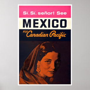 Mexicaanse Reisposter Canadese Pacifische Kunst Me Poster