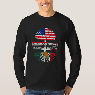 Mexicaanse Roots American Grown Flag T-shirt