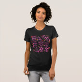 Mexicaanse roze schedels t-shirt (Voorkant volledig)