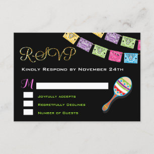 Mexicaanse RSVP-kaart RSVP Kaartje