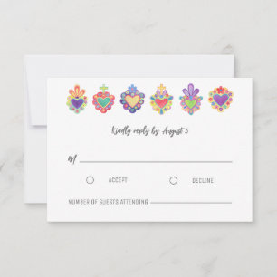MEXICAANSE SACRED HEARTS RSVP-KAART