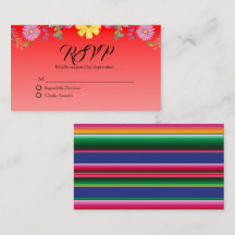 Mexicaanse Sarape Folklore RSVP-kaart