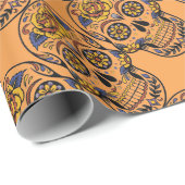 Mexicaanse schedeldag van de doden cadeaupapier (Rol Hoek)