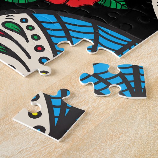 Mexicaanse schedels & Rozen: ontwerp Legpuzzel (Zijkant)