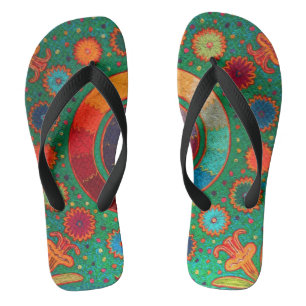Mexicaanse Sjamaan Huichol Slangen Flip Flops