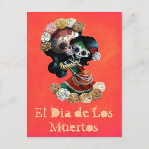 Mexicaanse skeleton Motherly Love Briefkaart