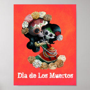 Mexicaanse skeleton Motherly Love Poster