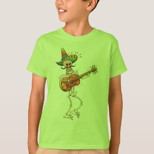 Mexicaanse Skeleton Plays Guitar T-shirt