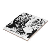 Mexicaanse skeletten van Gran-Fandango Tegeltje (Zijkant)