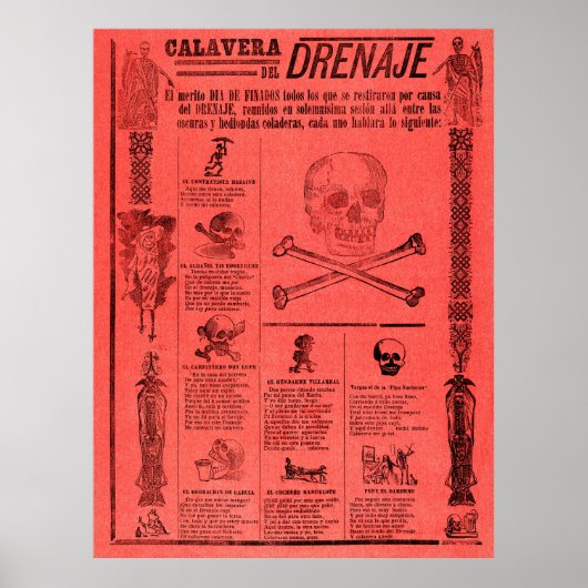 Mexicaanse Skulls Poster (Voorkant)