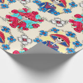 Mexicaanse Skulls wrapppapier Cadeaupapier (Hoek)