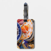 Mexicaanse sombrero bagagelabel (Achterkant verticaal)
