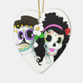 Mexicaanse spiraalvormige schedel keramisch ornament (Links)