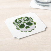 Mexicaanse Spooky Skull Kartonnen Onderzetters (Gekanteld)