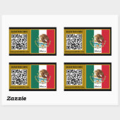 Mexicaanse Stickers, Moderne QR-code, Mexicaanse V Rechthoekige Sticker (Vel)