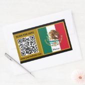 Mexicaanse Stickers, Moderne QR-code, Mexicaanse V Rechthoekige Sticker (Envelop)