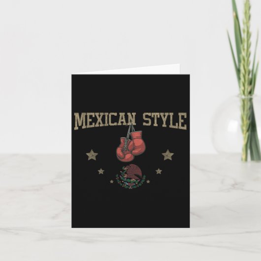 Mexicaanse stijl boksarend met een slangensymbool kaart (Voorkant)