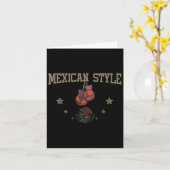 Mexicaanse stijl boksarend met een slangensymbool kaart (Gele Bloem)