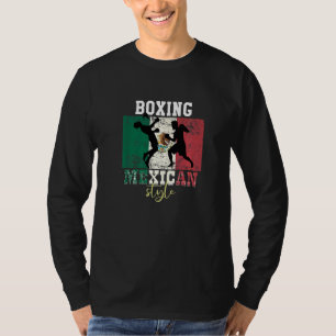 Mexicaanse stijl boxer Mexico vlag T-shirt