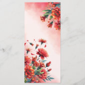 Mexicaanse stijl Quinceañera rood Menu (Achterkant)