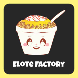 Mexicaanse Street Esvrij Corn in een bekertje Vierkante Sticker