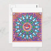 Mexicaanse String Art Geometric Sun Briefkaart (Voorkant / Achterkant)