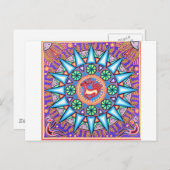 Mexicaanse String Art Geometric Sun Briefkaart (Voorkant / Achterkant)