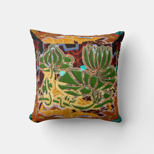 Mexicaanse Style Lily Pad Kussen (Voorkant)