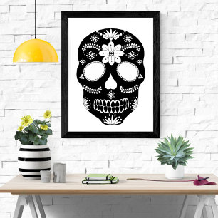 Mexicaanse suikerriet zwarte en witte Poster