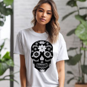 Mexicaanse suikerschedel 2 zwart en wit T-shirt