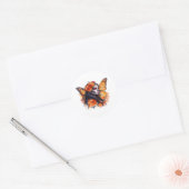 Mexicaanse suikerschedel La Calavera Catrina Stick Ronde Sticker (Envelop)