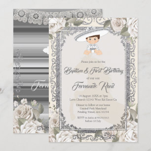 Mexicaanse Sylver Fiesta Boy doop en verjaardag Kaart