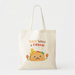 Mexicaanse Taco 'Bout A Fiesta Pun Humor Boodschap Tote Bag