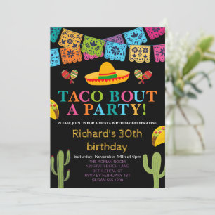 Mexicaanse Taco Bout Fiesta 30ste verjaardagsfeest Kaart