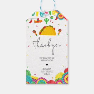 Mexicaanse Taco 'Over een Baby shower Favor Tags Cadeaulabel